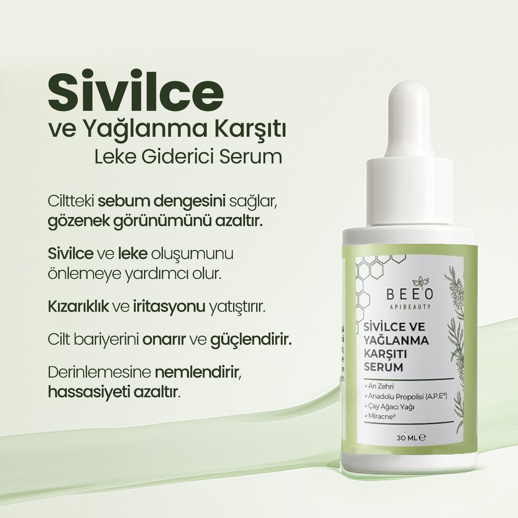 BEEO Sivilce ve Yağlanma Karşıtı Leke Giderici Serum