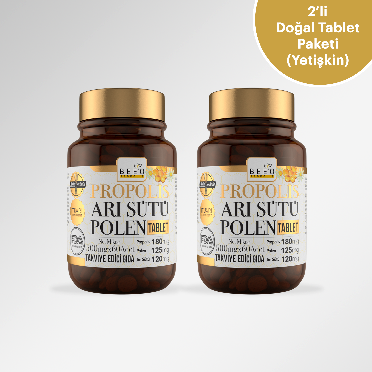 Doğal Arı Sütü Propolis Polen Tablet