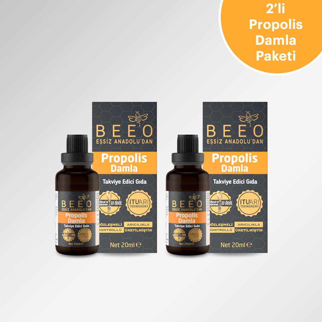 Doğal Propolis Damla Turuncu