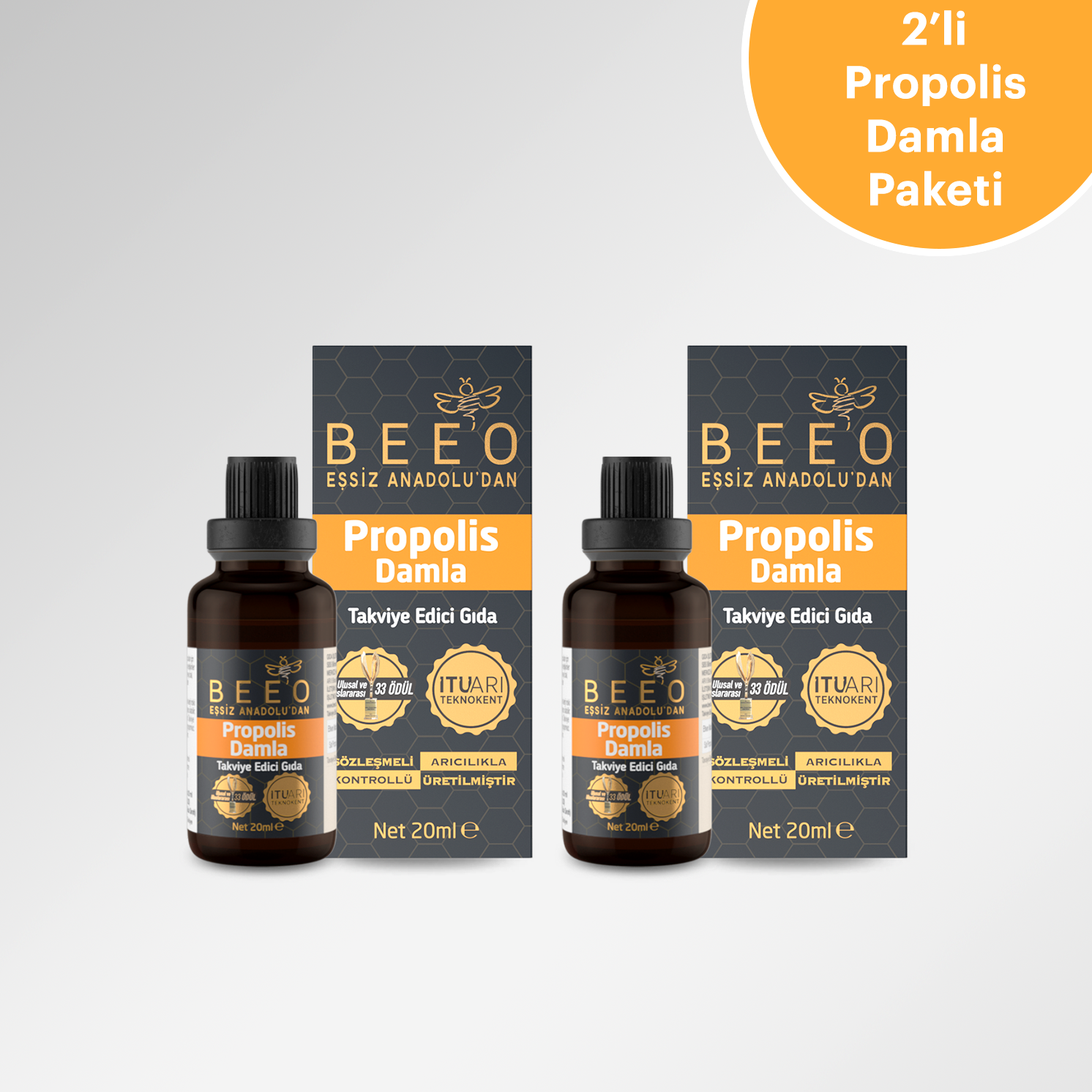 Doğal Propolis Damla Turuncu