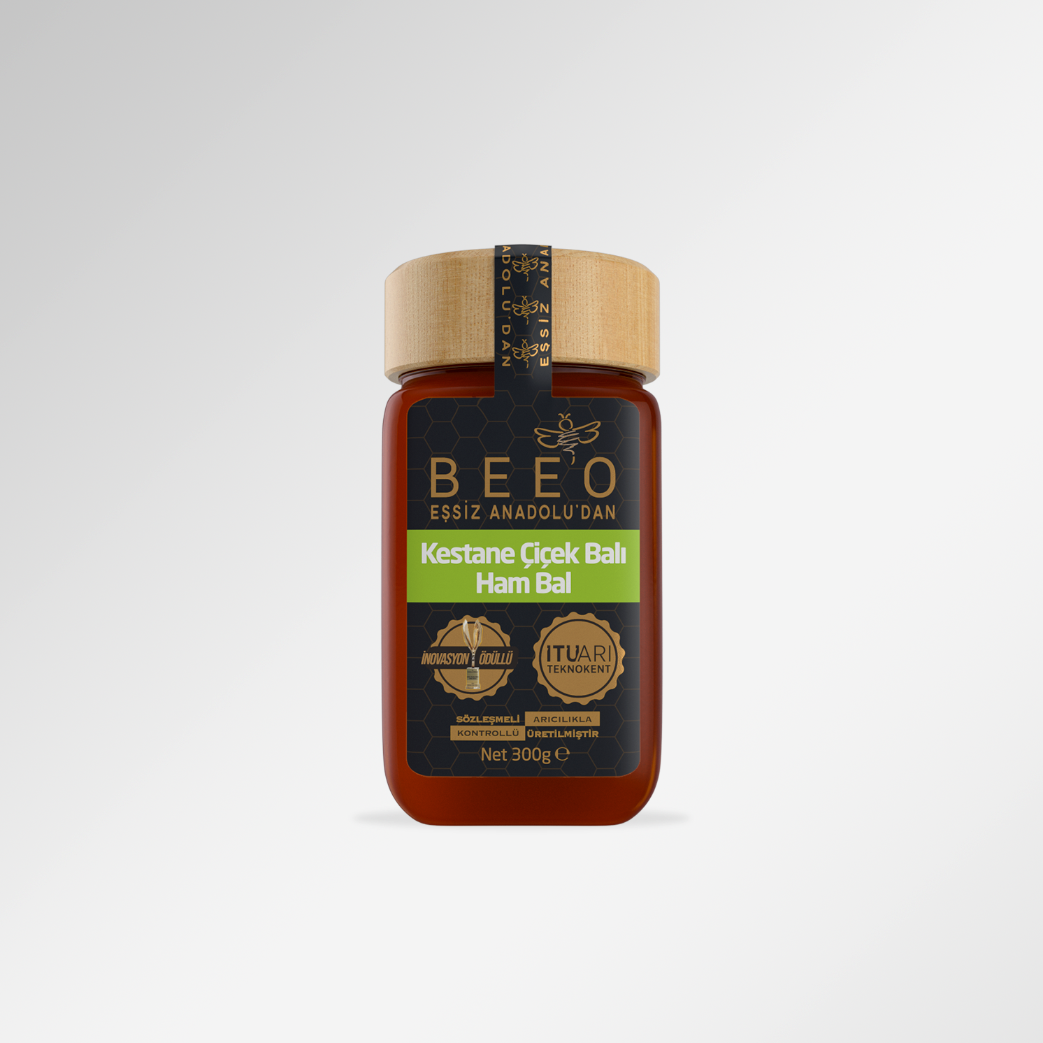 BEEO Kestane Çiçek Balı (Ham Bal) 300 gr