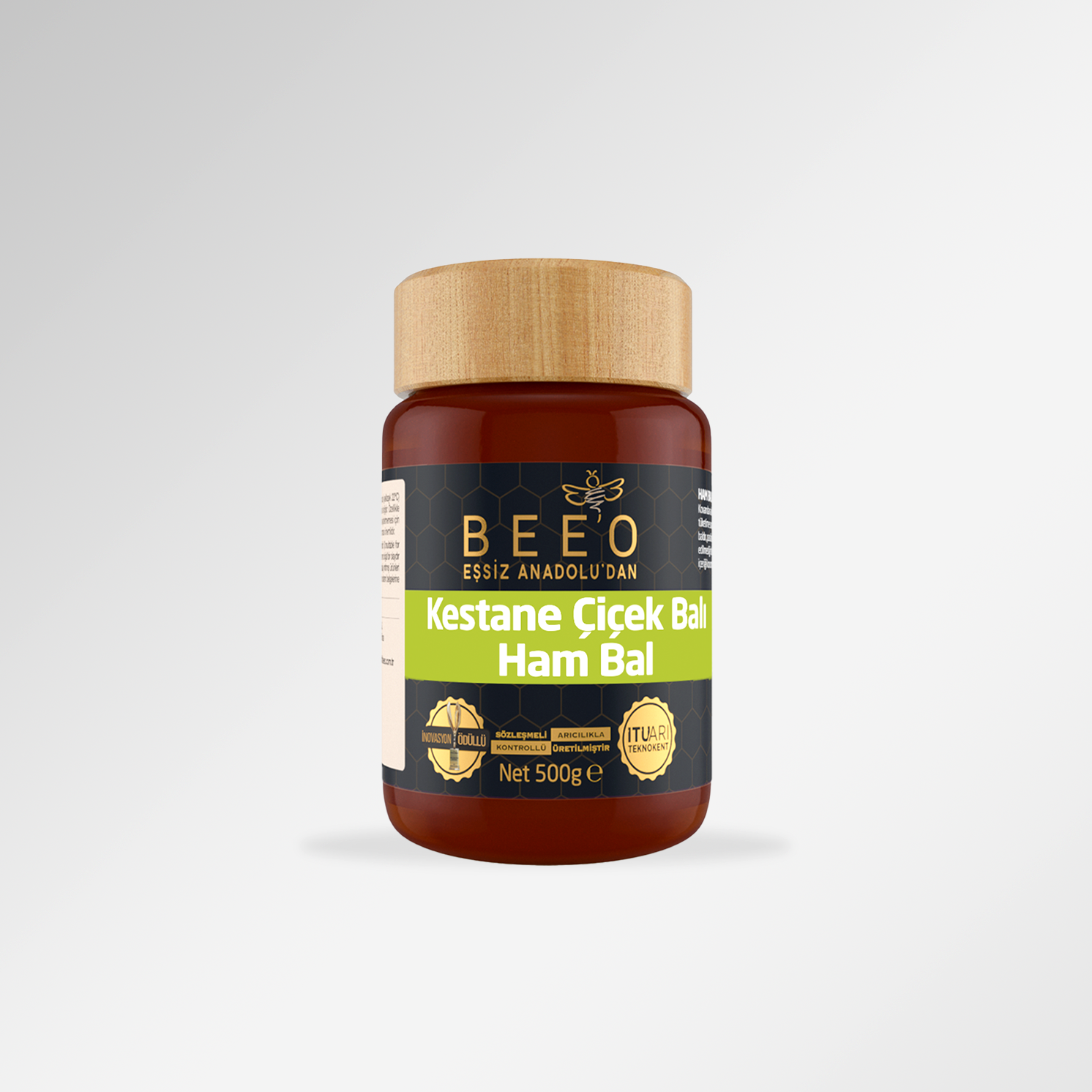 BEEO Kestane Çiçek Balı (Ham Bal) 500 gr