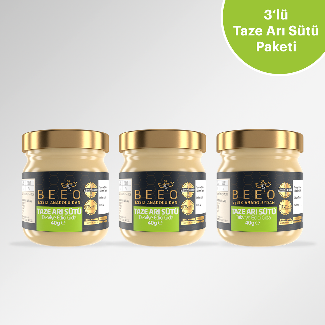 BEEO Taze Arı Sütü Paketi 3'lü
