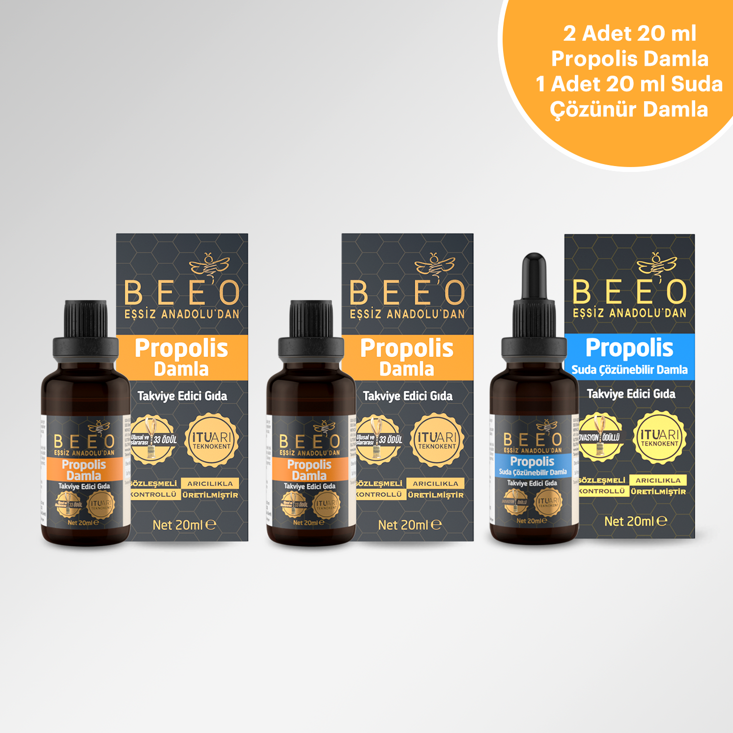 Organik Propolis Damla Paketleri
