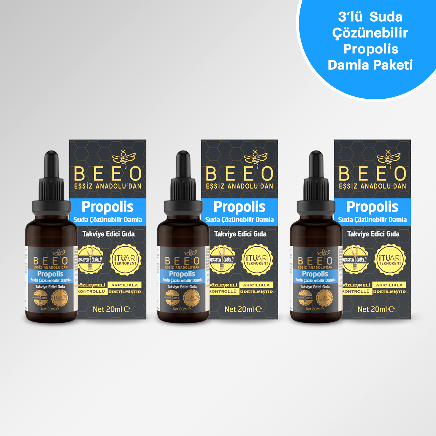 Doğal Suda Çözünür Propolis Damla