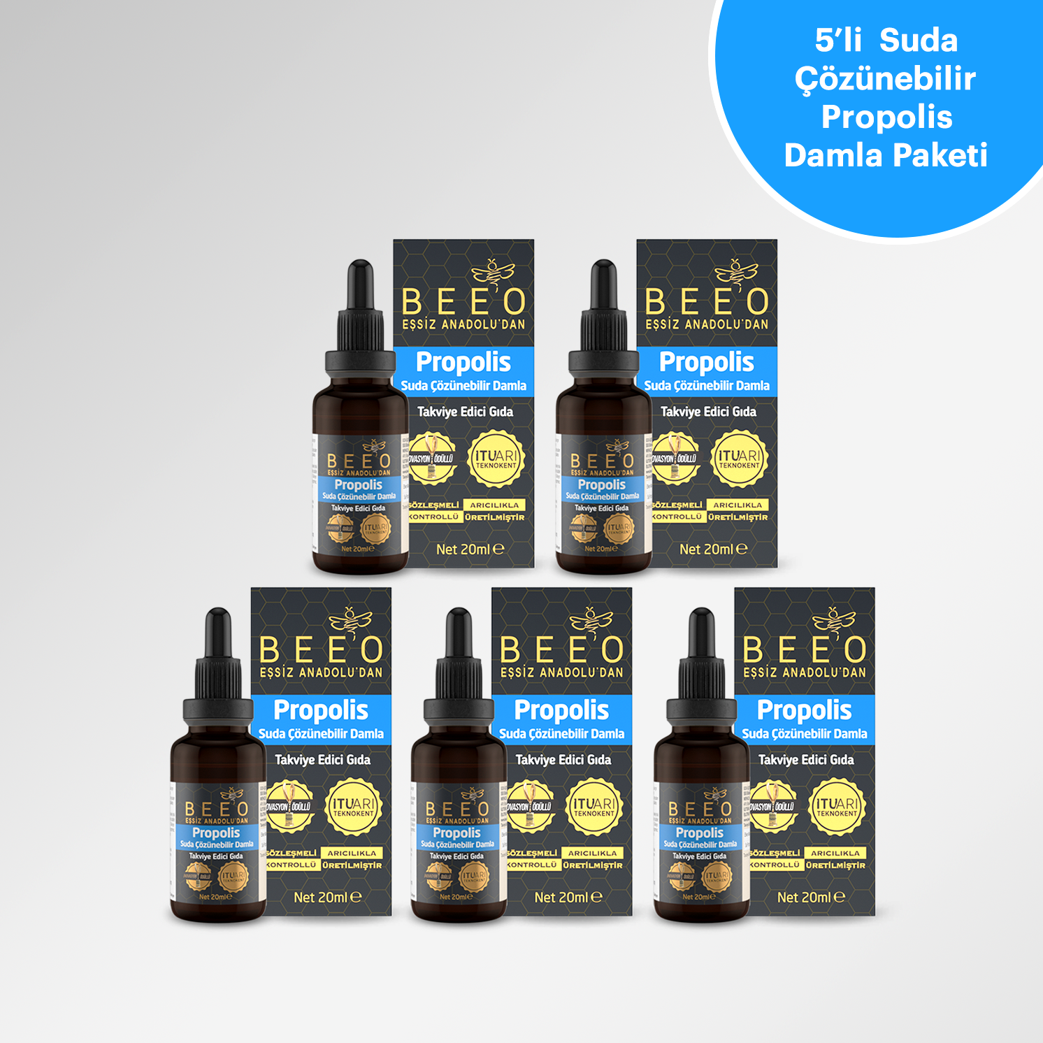 Organik Suda Çözünür Propolis Damla