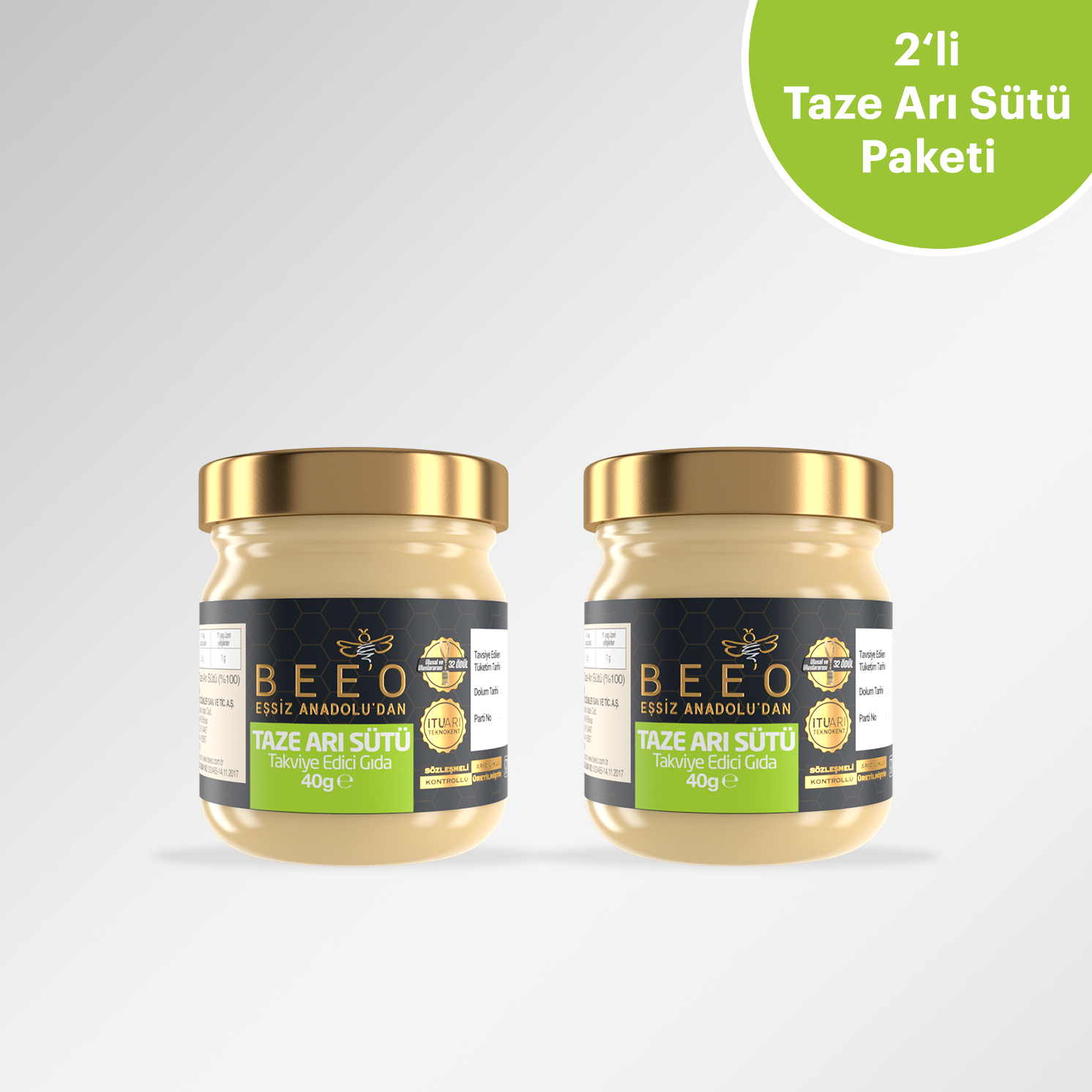 BEEO Taze Arı Sütü Paketi 2'li